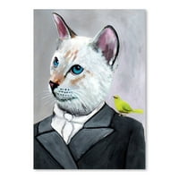 Americanflat Cat sa pticom od Coco de Paris Art Art Print