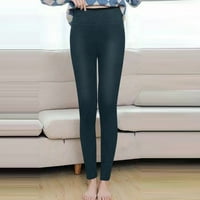 yinguo modne tajice za ženske casual pantalone elastični visoki struk retro uzorak ispisano obložen