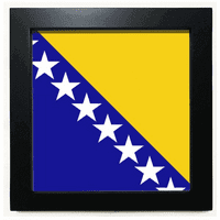 Bosna i Hercegovina Nacionalna zastava Zemlja Crni kvadratni okvir Zidna zidna stola
