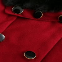 GRIANLOOK WOGE Srednja duljina dugih rukava kaputi na kaputima remenice zimski dvostruki prsa od vune