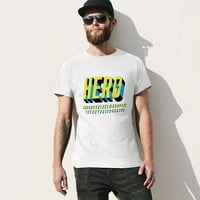 Super Hero Muška grafička majica Vintage kratki rukav Sport Tee White XL