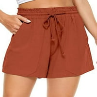 Colisha Women Ljeto Plaža Kratke kratke elastične struke kratke vruće hlače Čvrsto kolor mini pant bager-radovi