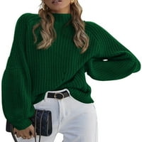 Niuer dame pleteni džemperi dugih rukava dugih rukava vrhovi turtleneck džemper labav pulover pulover