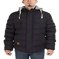 Luciano Natazzi Muška termalna podstavljena jakna Uključiva kaput od kapuljača