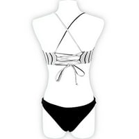 Ženski kupaći kosujci Tummy Control Plus Size Copuit CoverUp Bikini Striped Sexy Split kupaći kostim