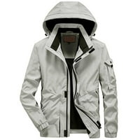 GUBOTARE jakne za muškarce jesenska casual jakna srednje duljine Multi džepovi koji se mogu izmijeniti