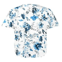 Enjiwell Womens Ljetni gumbi v izrez za bluzu majica s kratkim rukavima