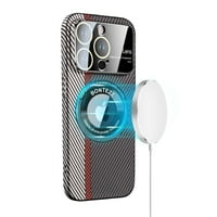 Magnetic za iPhone 11, kompatibilan sa magsafe, tankom karbonskim vlaknom Teksture, zaštitni poklopac s kamerom zaštitni poklopac za iPhone 11, zelena crvena ljubičasta