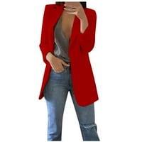 Cardigan za žene Ženske modne žene Čvrsti dugi rukav kaputi za kaput Cardigans dugački jakni vrhovi