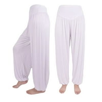 Yoga hlače za žene odolijevanje plus veličine ženske elastične labave povremene pamučne meke joga sportske