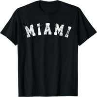 Vintage Miami Florida Retro uznemirena odjeća majica crna 4x-velika