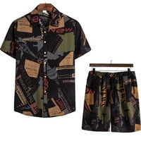 CLlios Havajske košulje za muškarce, ljetne muške ležerne majice na plaži Majice Postavlja modnu vintage