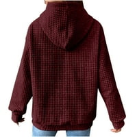 Dupeća dukseva za žene Ležerne prilike dugih rukava okrugli vrat Trendy Solid Boja s džepom pulover