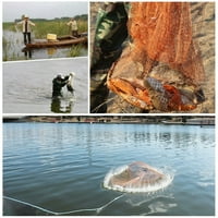 Ribolovna mreža, najlonska mreža mreža za mamac, ručno bacanje mrežice za ribolov bacajte mrežu sa letećim