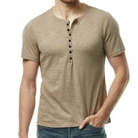 Ležerne majice za muškarce prevelike fit solidne gumne u boji V-izrez kratkih rukava Thirts modne trendi