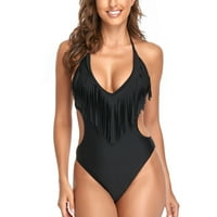 Tenjioio Womens kupaći klirence Ženska jednodijelna podstavljena plus veličina preklapaju kupaćim kostima