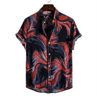 Hupta majice za muškarce Cardigan kratki rukav Havajska majica na plaži Muška košulja Turtleneck