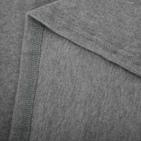 Cotonie ženska majica Ležerna majica Solid-Crew-izrez dukseri s podijeljenim dugim rukavima