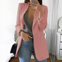 Jakna za žene plus veličina dugih rukava Blazers Vjetrootporni kaput kaput opružni kaput bluza jakna ružičasta