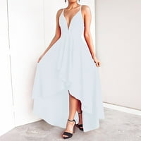 Ljetne haljine za žene plus veličine bez rukava s rukavima V-izrez midi fit i flare y2k modna elegantna
