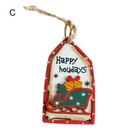 Gofj božićni stil viseći dekor izvrstan svečani dodir Drvo sladak viseći privjesak za dom