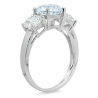 3.25ct okrugli rez plavi simulirani dijamant 14k bijeli zlatni godišnjica angažmana kamena prstena veličine
