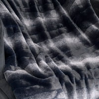 Plutus brendovi PBSF2303-80x110t in. Furever Fau krzno luksuzno bacanje pokriva, crni grafit