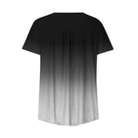 Simplmasygeni Žene vrhovi ljetno čišćenje Ženska modna tiskana labava majica kratkih rukava bluza okrugli