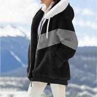 Tking Modne žene Zimske casual modne džemper s dugim rukavima topla plišana jakna - XXL