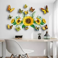 Heiheiup 3D šarene naljepnice za suncokret zid dnevni boravak blagovaonica Dječja soba Dječja vrtića