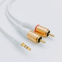 Audio razdjelnik - na 2, zlatno-pozlaćene, bez gubitaka, PVC, dugi univerzalni mužjak do 2rca muški stereo audio kabel - uzdignite svoj audio dodaci
