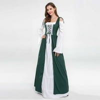 Dezsed renesansne haljine za žene odobrenje modne žene patl patchwork uzročno isključeno-ramena dugih