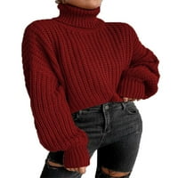 Cindysus dame ugodne zimske tople džemper za žene casual pulover Puno boje radne dugih rukava pletena