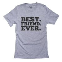 Najbolji prijatelj ikad - jednostavna velika grafička muška siva majica
