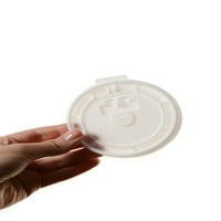 [Pack] 16oz Rappie papir za jednokratnu upotrebu vruće kafe šalice sa bijelim ravnim poklopcima - dvostruko