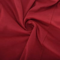 Lagane kratke hlače za žene, Žene Čvrsti džepni šorc Ležerne haljine radne kratke hlače crvena, xxl