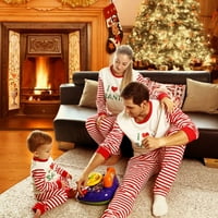 Božićna porodična roditelj-dijete set tisak crtane pamučne porodice Četiri dječja odjeća za kućnu uslugu