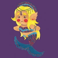 Mermaid princeza Muška ljubičasta grafikon - Dizajn ljudi XL