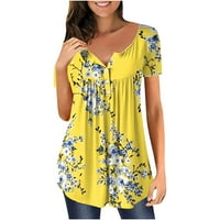 Slatke predimenzionirane majice za žene kratkih rukava Bluze Regularne fit T majice Pulover TESES TOPS