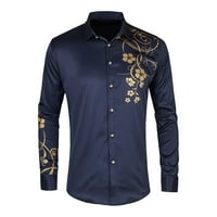 FESFESFES Clearence Muška bluza kaput s dugim rukavima KARDIGAN Bluza za bluzu od tiskanih košulja