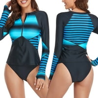 Ženska dva kupaćim kostimu za surf dugih rukava osip kupaćih kostima Rash Guard Atletski vrhovi + kratki