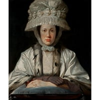 Tilly Kettle crna modernog uokvirenog muzeja Art Print pod nazivom - Portret Anne Howard-Vyse