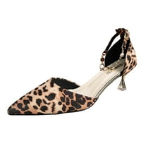 NestRelne za odrasle cipele za žene Male pete Žene Dame Fashion Leopard Print High potpetice Cipele