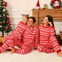 Baozhu božićna porodica podudaranje jelena prugasta pidžama set za odrasle dječje jamstva