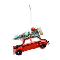 NAPCO - Ornament za božićnog stabla - Crveni automobil vozi drvo