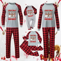Azzakvg Božićna porodica Pajamas Podudaranje porodične pidžame postavlja božićna odjeća za spavanje