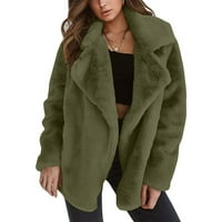 Zimski kaputi za žene plus veličine Ženska jesenska zima solidna kardigana plišane kapute