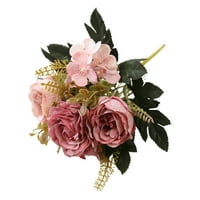 Lažni ružinski umjetni cvjetovi, svilene ruže sa stabljicima Real Touch Cvijeće Buketi za aranžman za