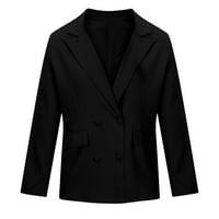 Blazer jakne za žene plus veličine Poslovni casual dugački blužeri Radni ured otvoren prednji dugi rukav