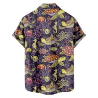 Ljetni muški kratki rukav podvodni svjetski majica casual tiskana havajska majica 3xl